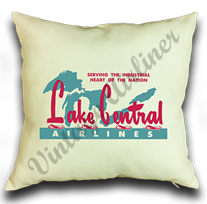 Lake Central Airlines Bag Sticker Linen Pillow Case Cover