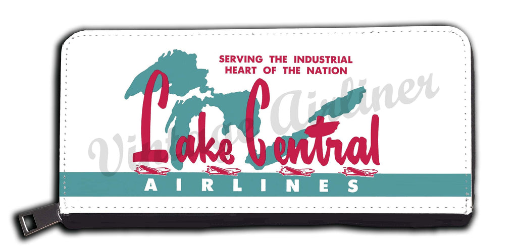 Lake Central Airlines Vintage Bag Sticker Wallet