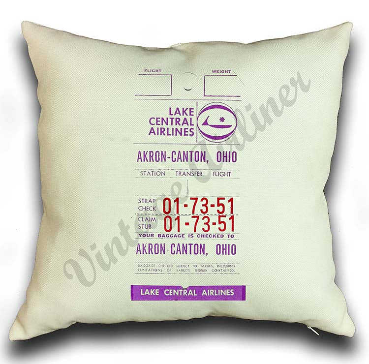 Lake Central Airlines Pillow Case Cover