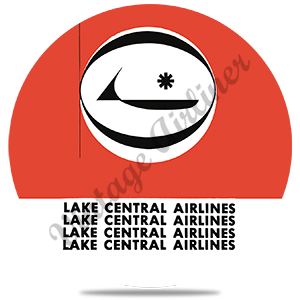 Lake Central Airlines Round Sandstone Coaster