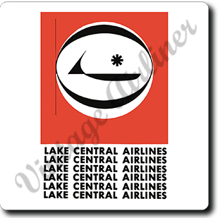 Lake Central Airlines Square Sandstone Coaster