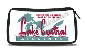 Lake Central Airlines 1950's Bag Sticker Travel Pouch