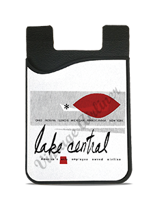 Lake Central Airlines 1960's Bag Sticker Card Caddy