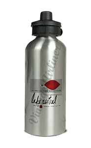 Lake Central Airlines 1960's Bag Sticker Aluminum Water Bottle