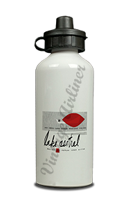 Lake Central Airlines 1960's Bag Sticker Aluminum Water Bottle
