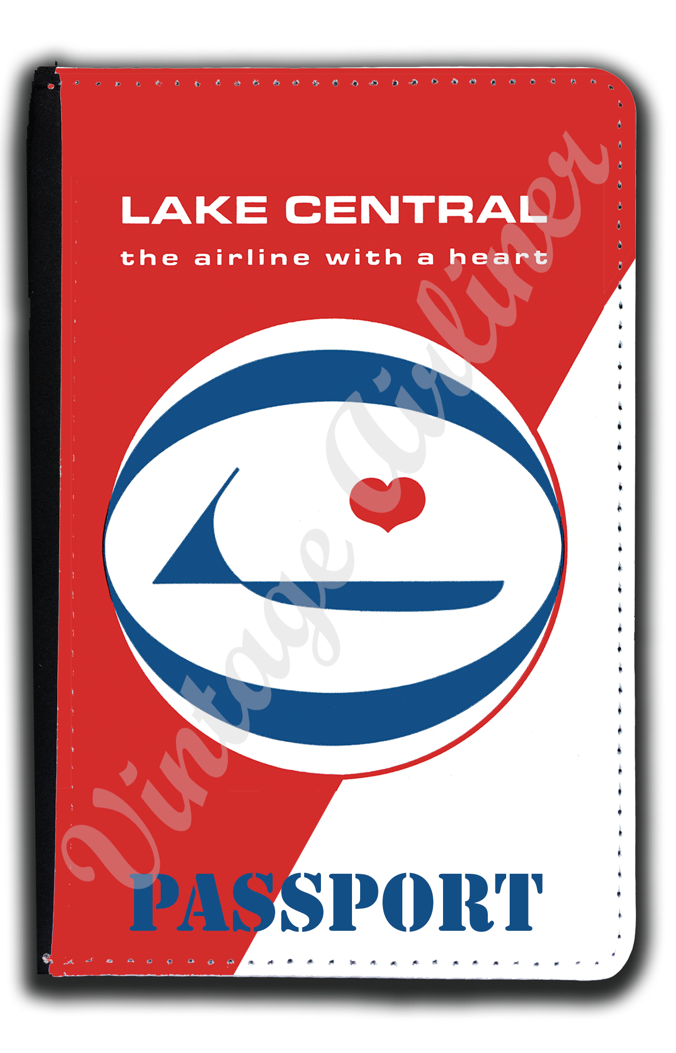 Lake Central Airlines Logo Passport Case