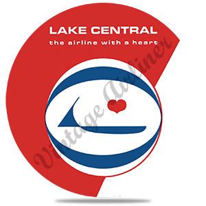 Lake Central Airlines Logo Round Sandstone Coaster