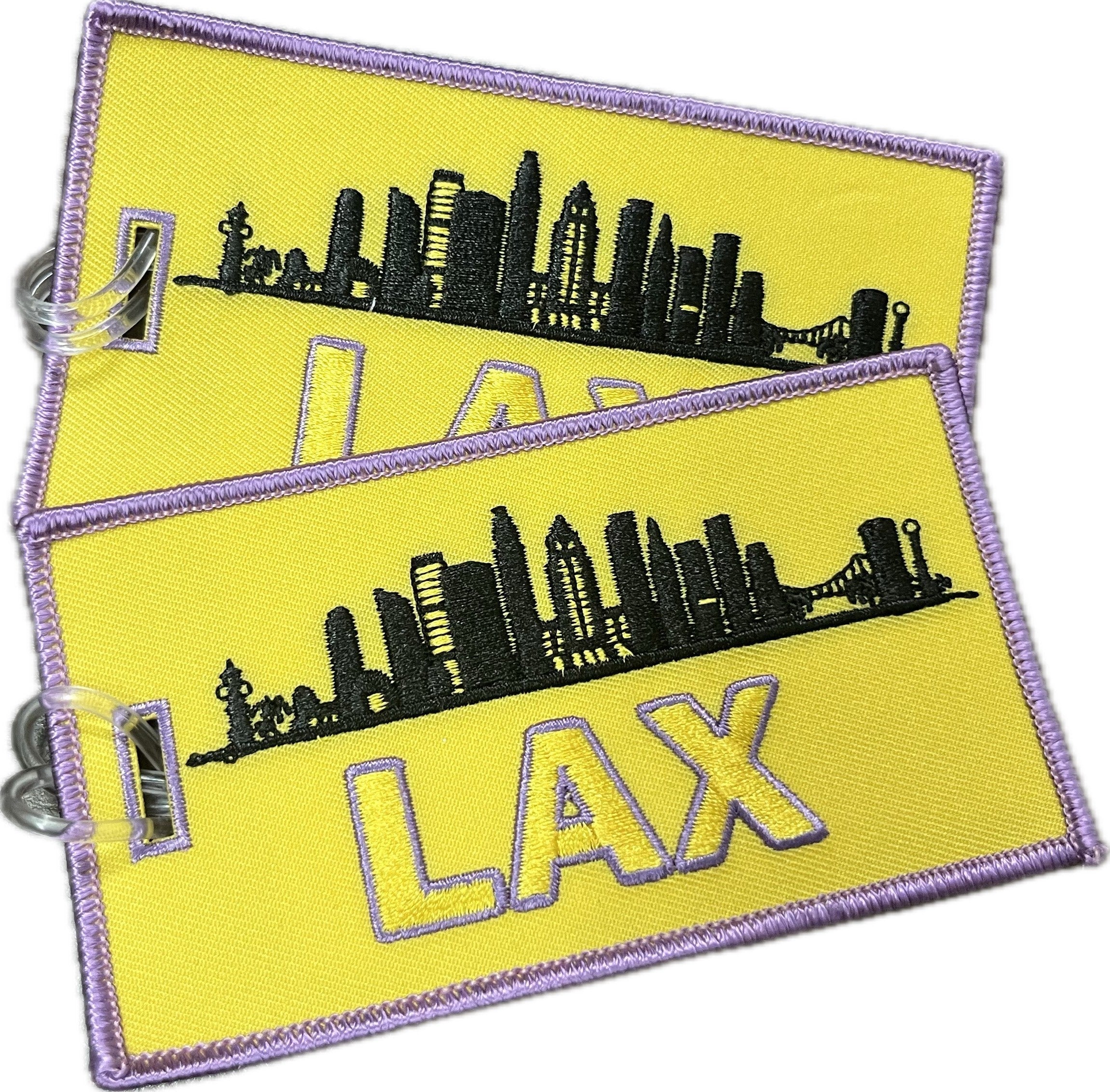 LAX Skyline - Embroidered Bag Tag