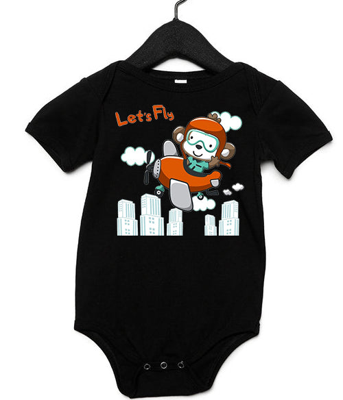 Lil' Monkey Lets Fly Infant Onesie
