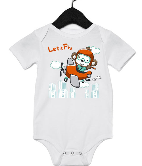 Lil' Monkey Lets Fly Infant Onesie