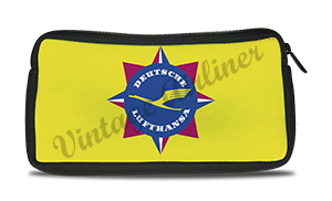 Lufthansa 1950's Vintage Bag Sticker Travel Pouch