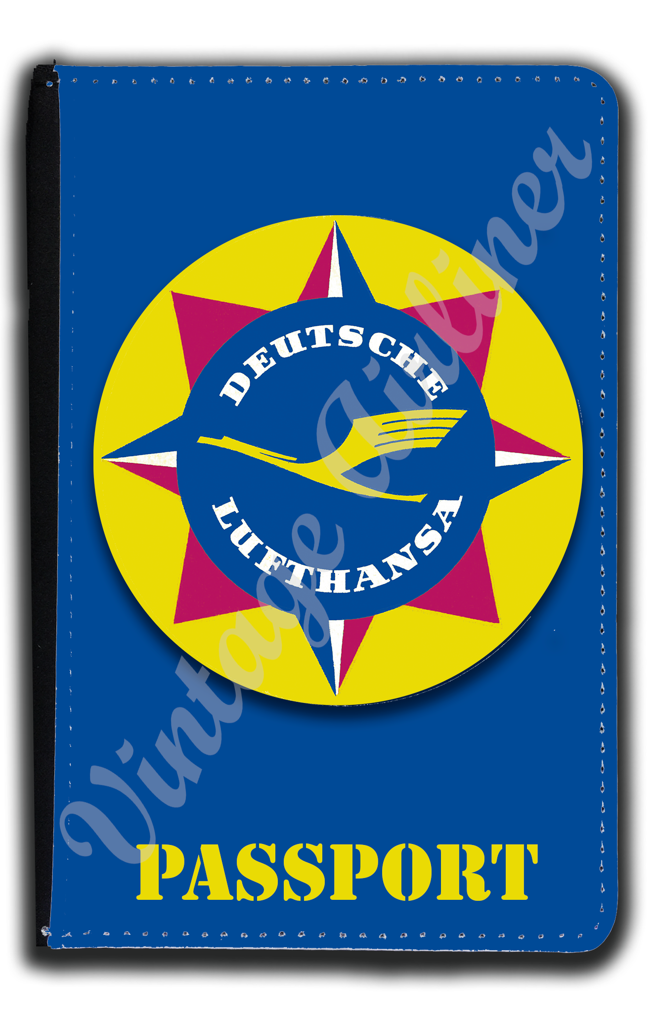 Lufthansa Airlines 1950's Bag Sticker Passport Case