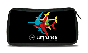 Lufthansa 1970's Vintage Bag Sticker Travel Pouch