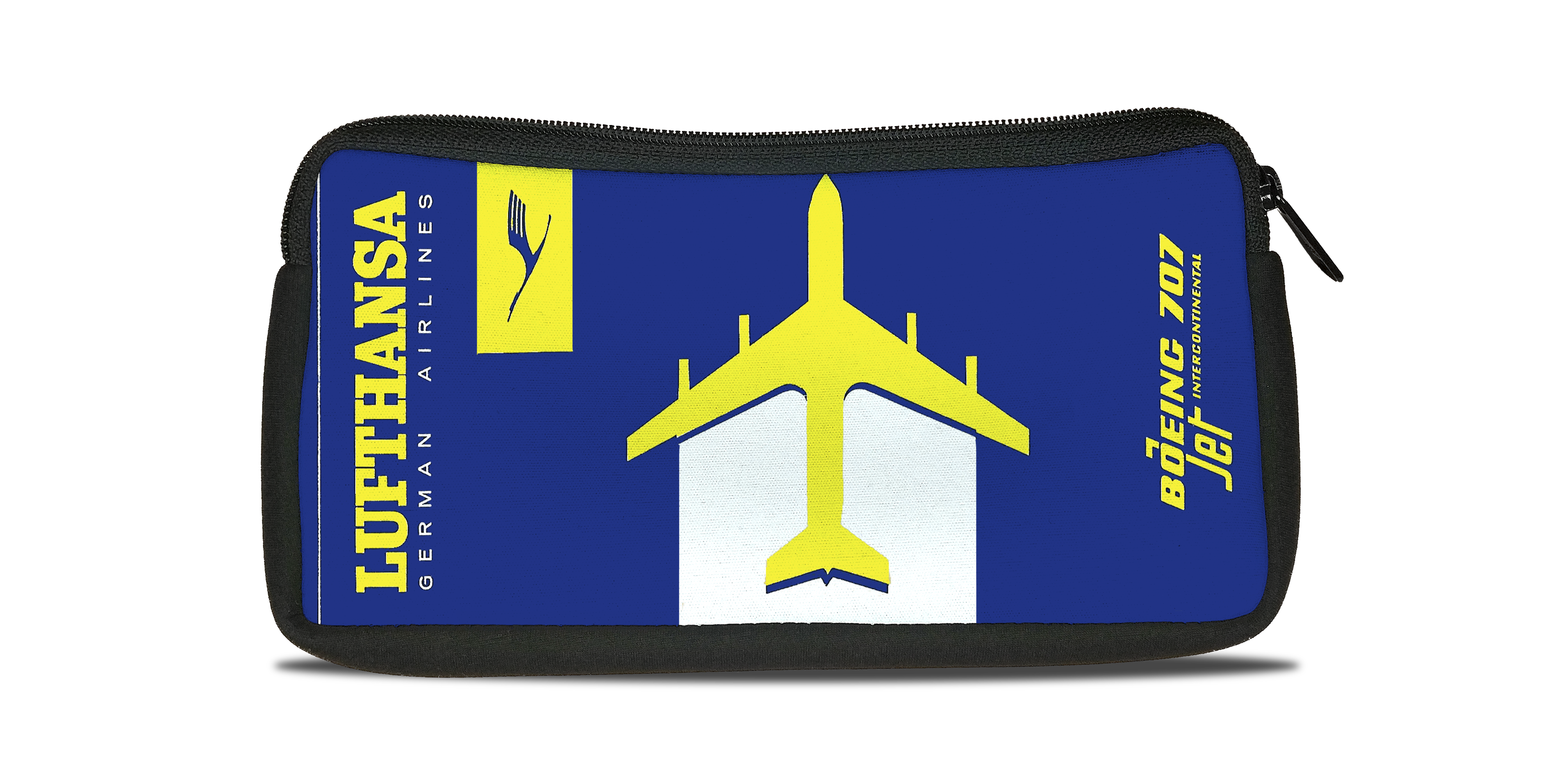 Lufthansa Airlines Timetable Cover Bag Sticker Travel Pouch
