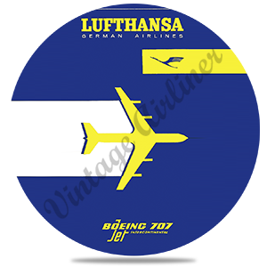 Lufthansa Airlines Timetable Cover Round Sandstone Coaster