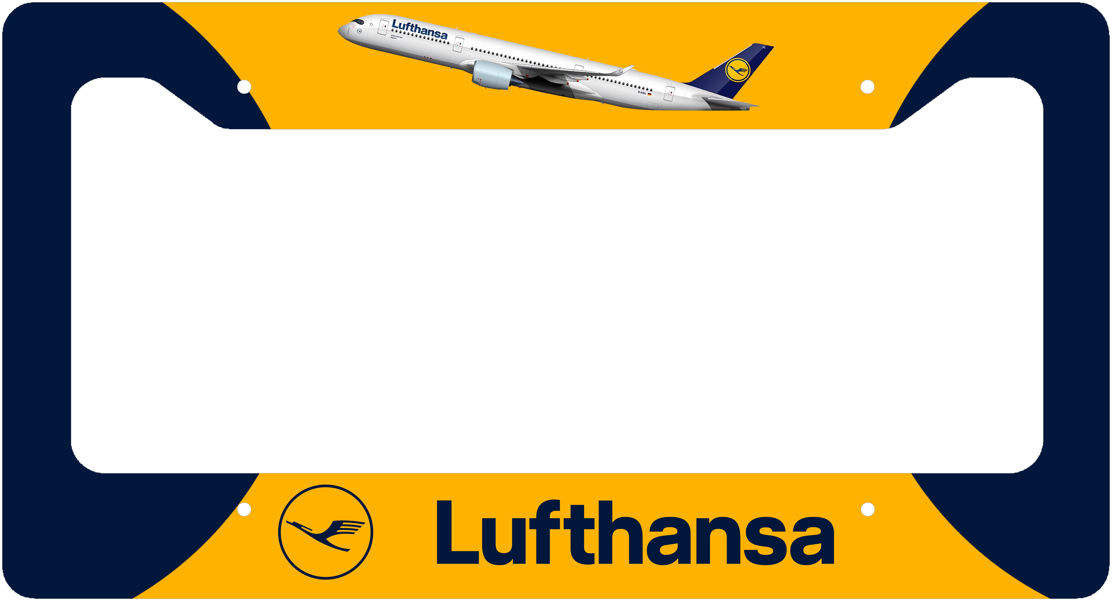 Lufthansa Livery - License Plate Thick Frame