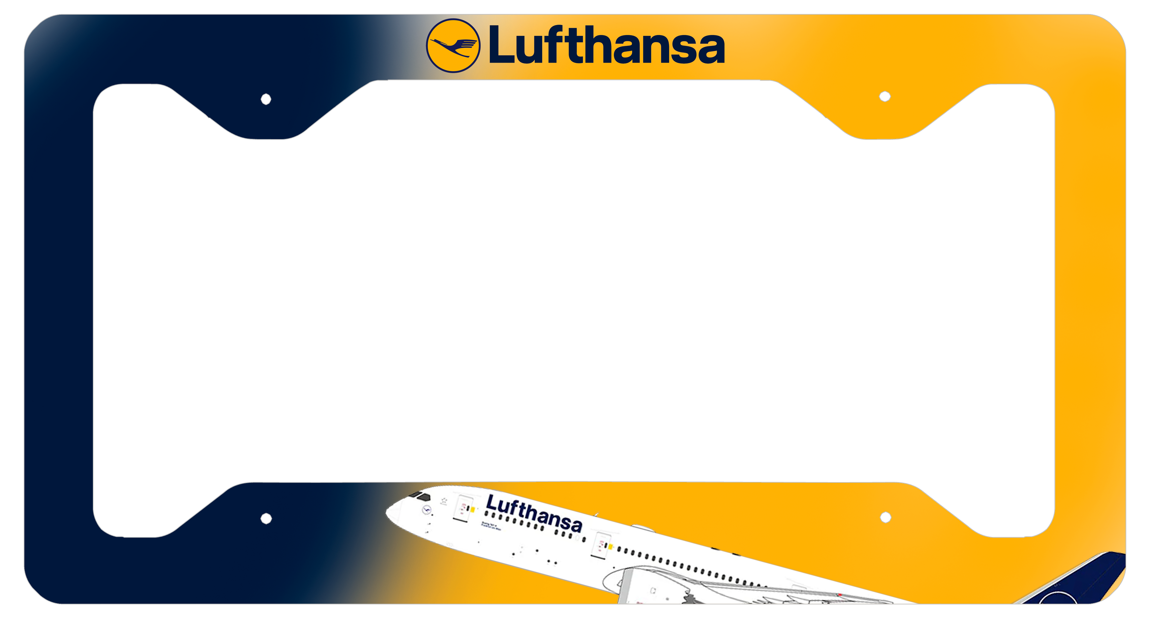 Lufthansa Livery - License Plate Thin Frame