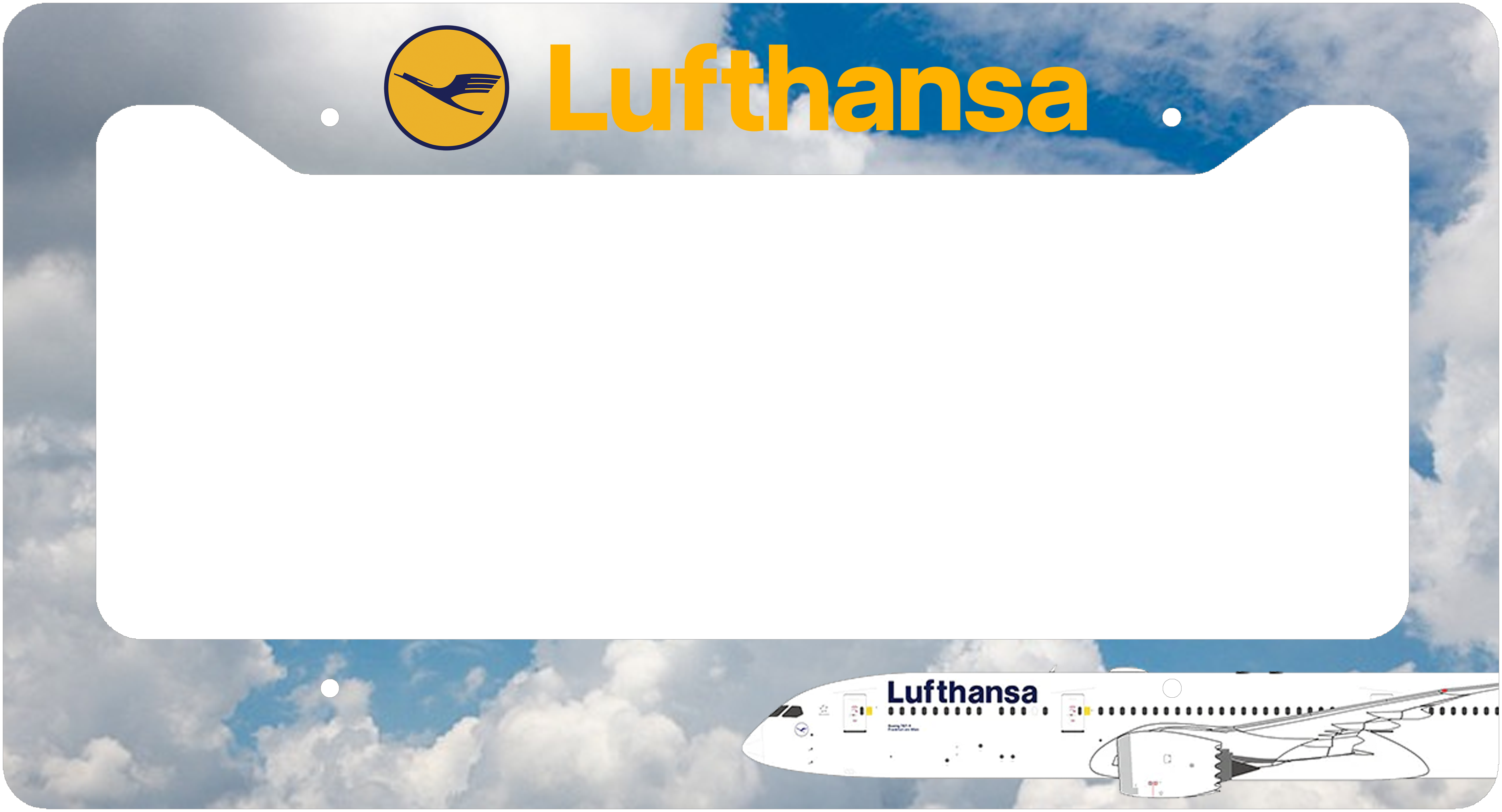 Lufthansa - License Plate Thick Frame