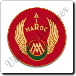 Air Maroc 1940's Vintage Square Sandstone Coaster