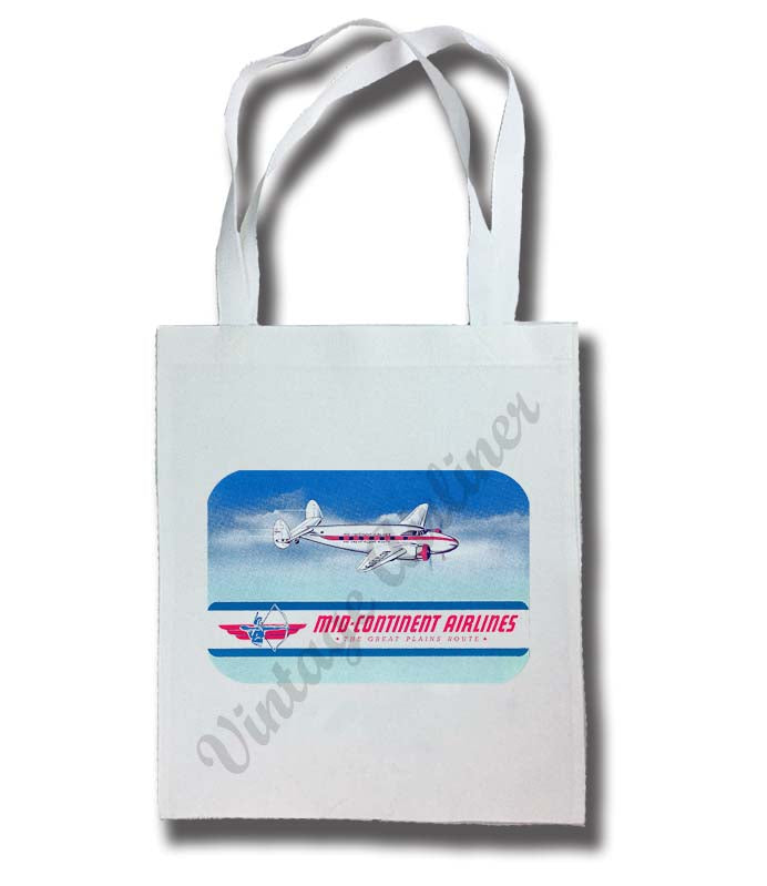 Mid-Continent Airlines 1940's Vintage Tote Bag