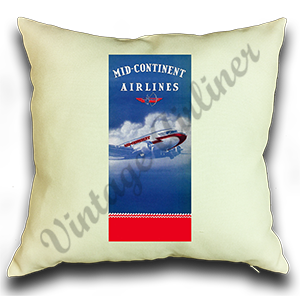 Mid-Continent Airlines Timetable Cover Pillow Case Cover