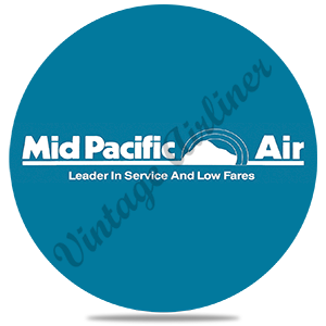Mid Pacific Airlines Logo Round Sandstone Coaster