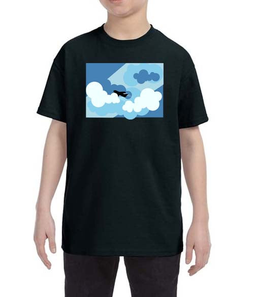 Flying Through The Clouds Kids T-Shirt