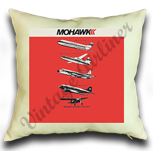 Mohawk Aircraft 1945-1972 Timetable Pillow Case Cover