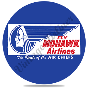 Mohawk Airlines 1940's Round Sandstone Coaster