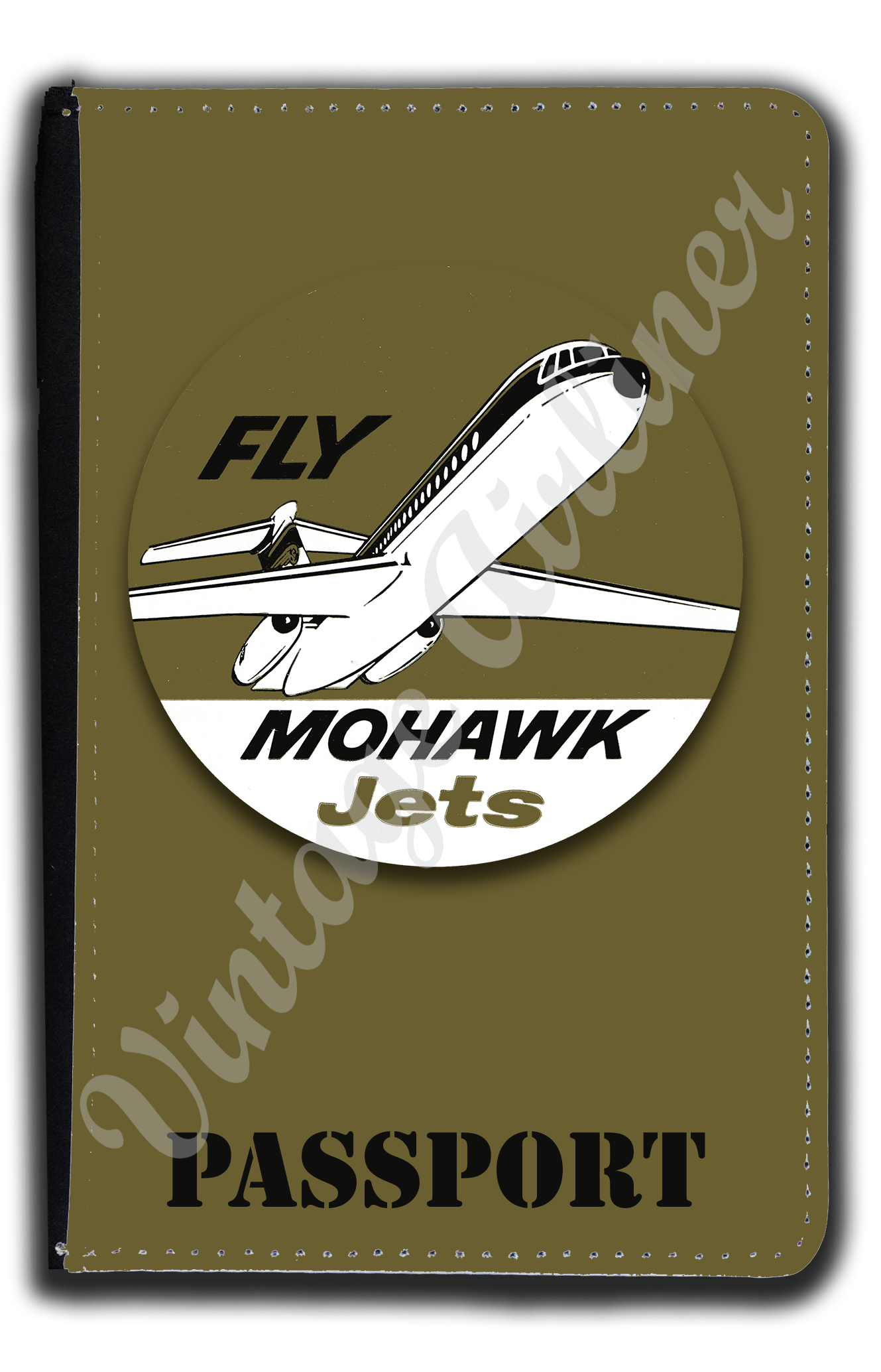 Mohawk Airlines Jet Bag Sticker Passport Case