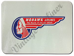 Mohawk Airlines Logo Glass Cutting Board