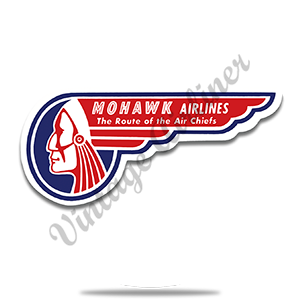 Mohawk Airlines Logo Round Sandstone Coaster