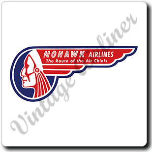 Mohawk Airlines Logo Square Sandstone Coaster
