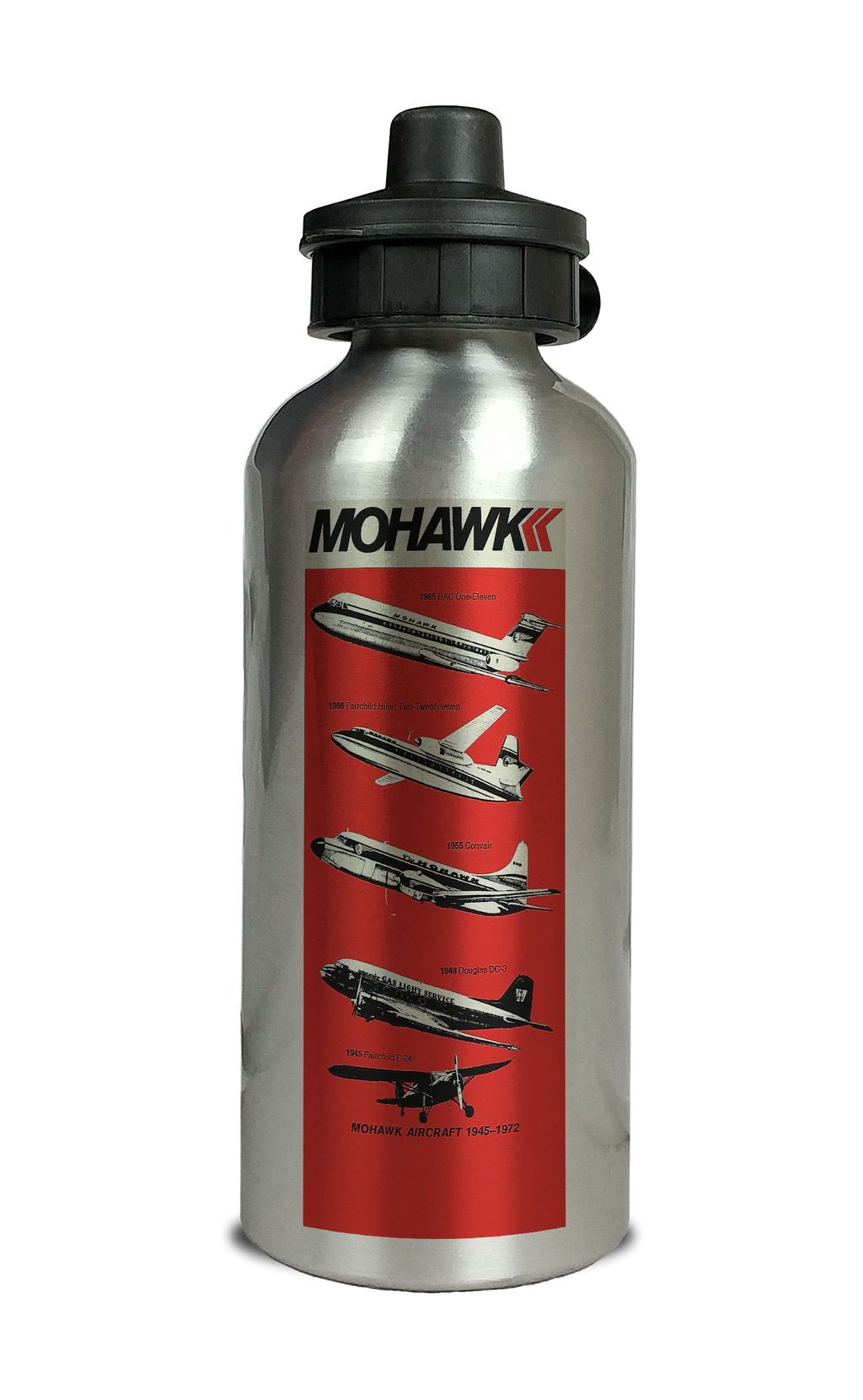 Mohawk Aircraft 1945-1972 Aluminum Water Bottle