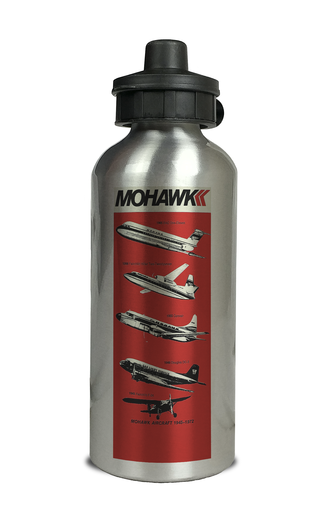 Mohawk Aircraft 1945-1972 Aluminum Water Bottle