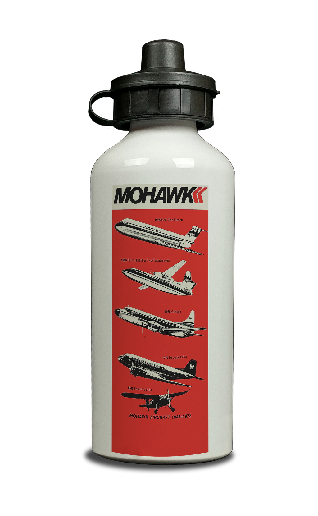 Mohawk Aircraft 1945-1972 Aluminum Water Bottle
