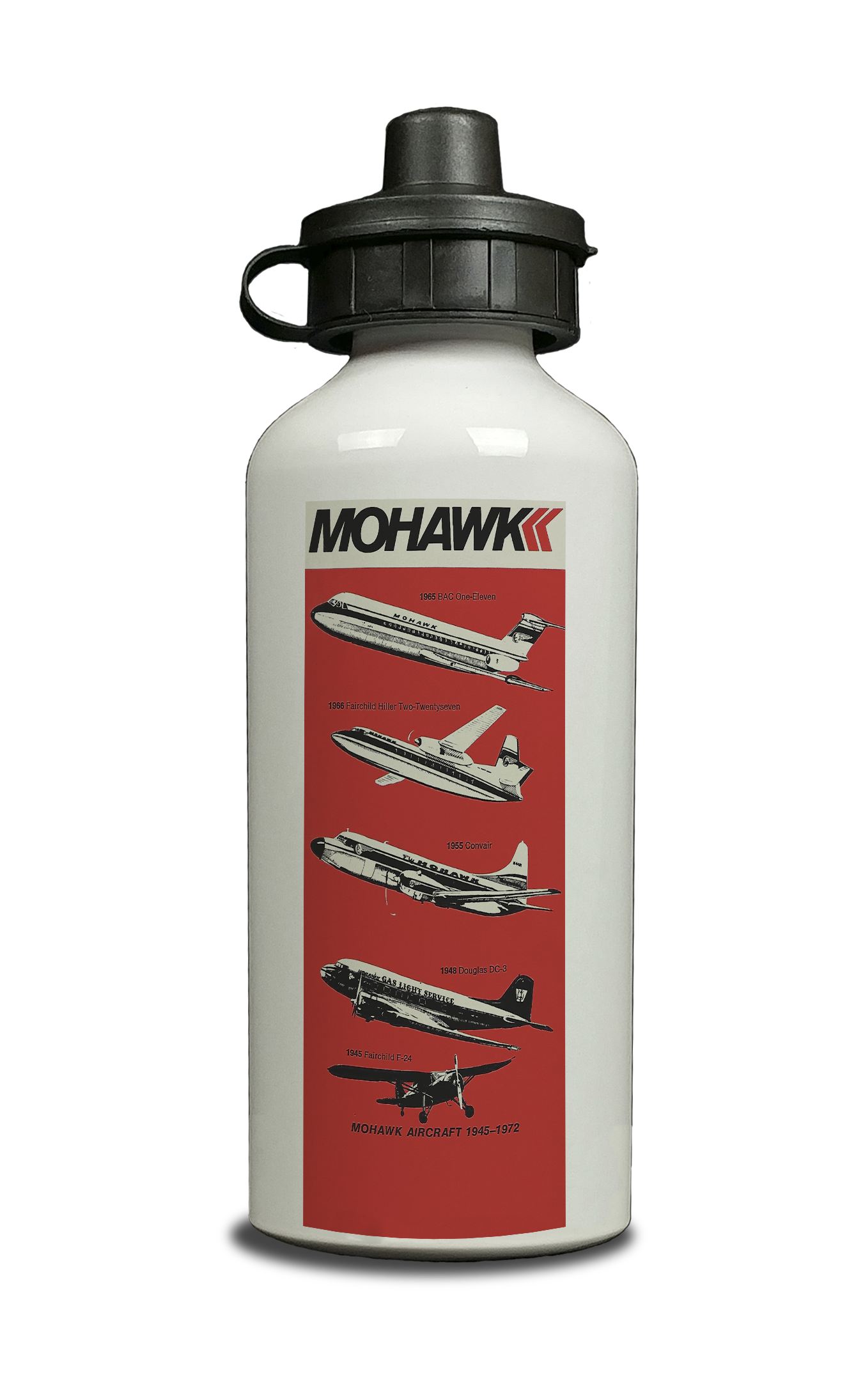 Mohawk Aircraft 1945-1972 Aluminum Water Bottle