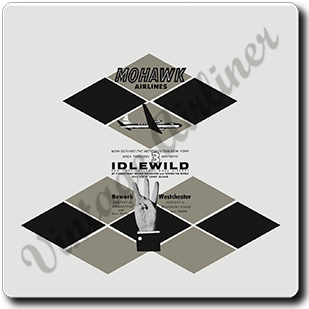 Mohawk Airlines Square Sandstone Coaster