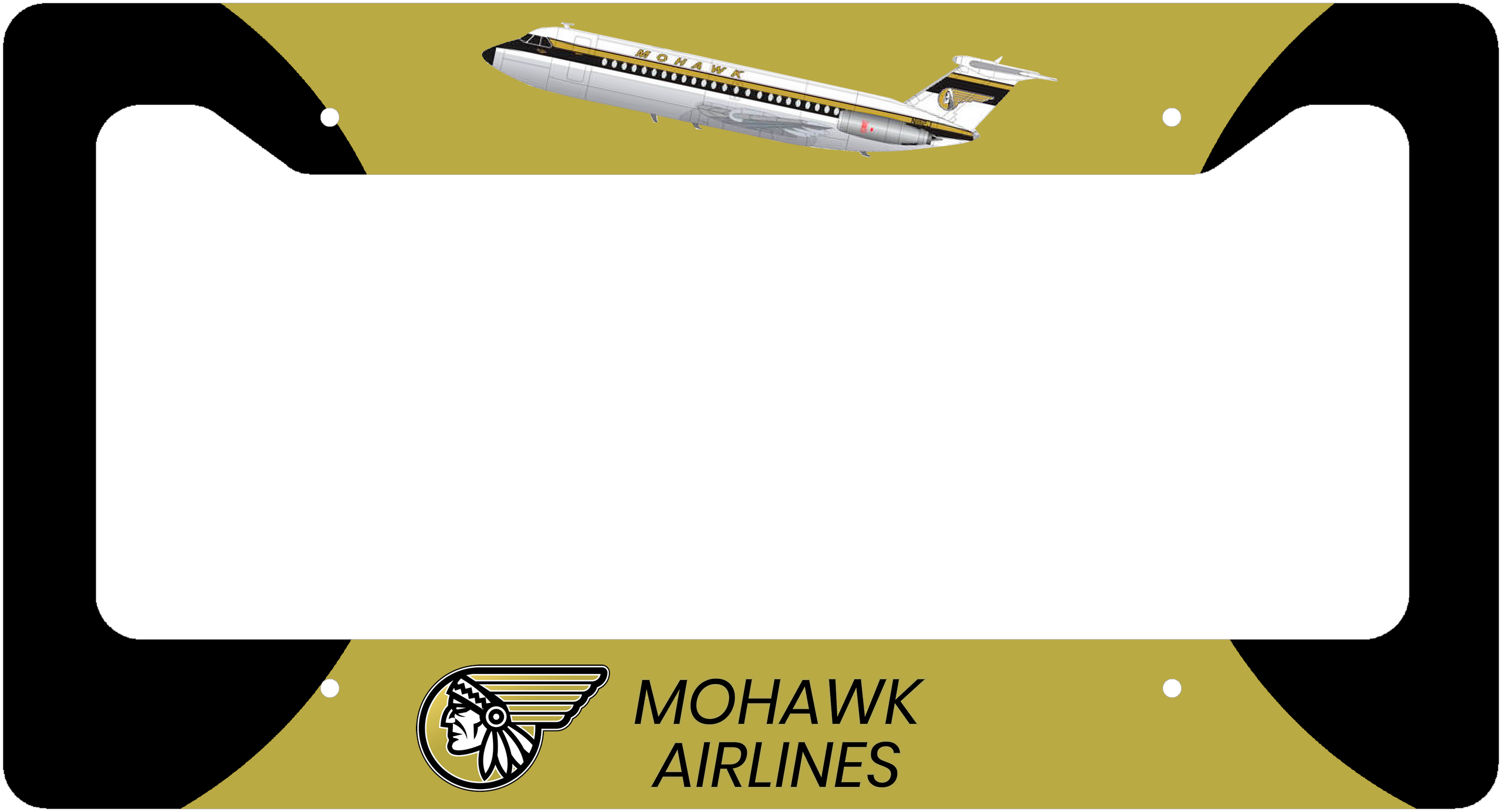 Mohawk Airlines Livery - License Plate Thick Frame