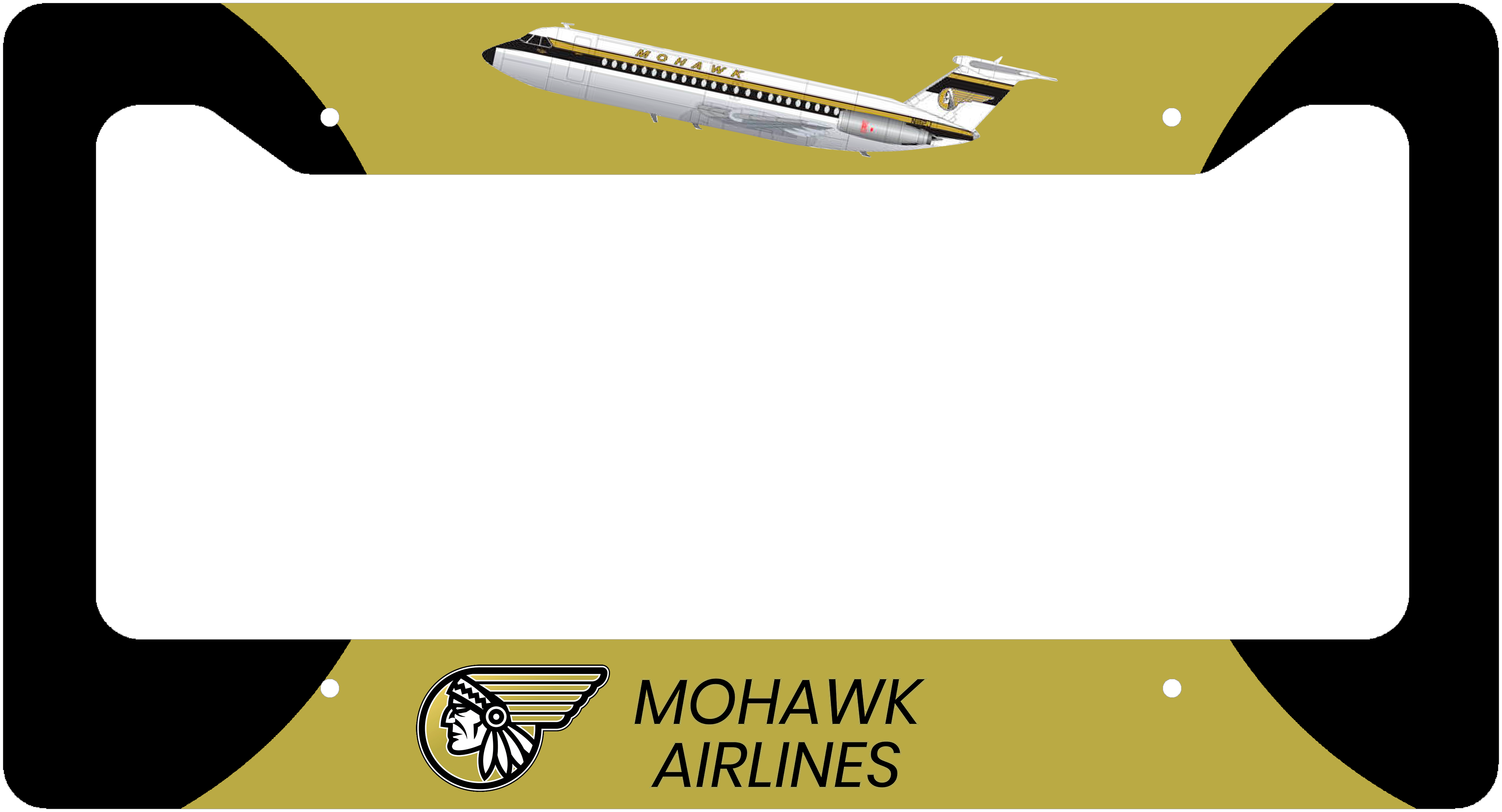 Mohawk Airlines Livery - License Plate Thick Frame