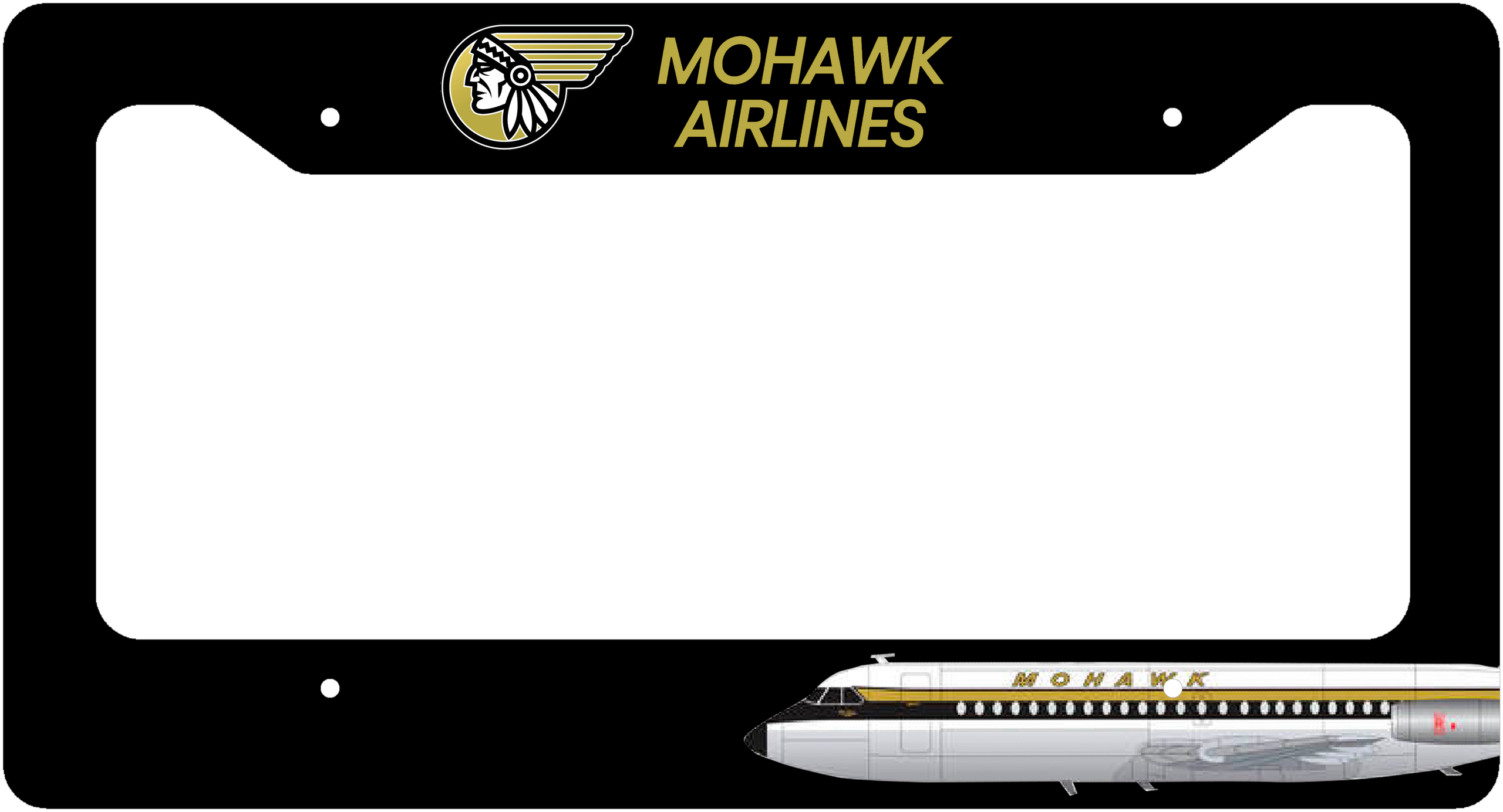 Mohawk Airlines - License Plate Thick Frame
