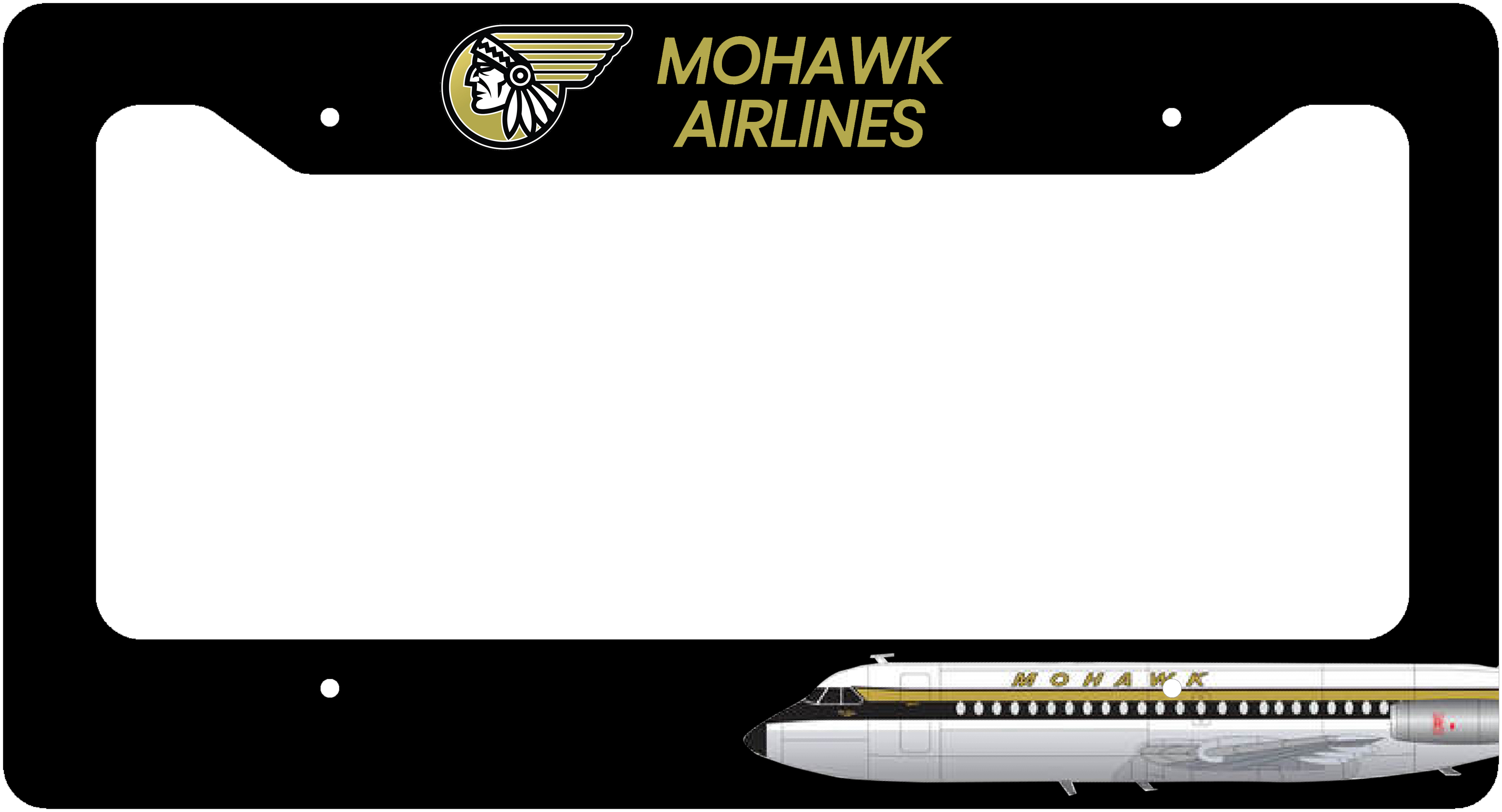Mohawk Airlines - License Plate Thick Frame
