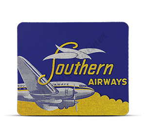 Southern Airways Vintage Bag Sticker Mousepad