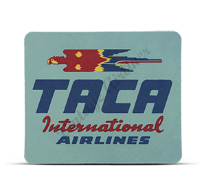 TACA Airlines Vintage Bag Sticker Mousepad