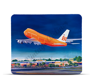 Braniff 747 Mousepad by Rick Broome