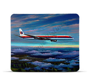 United Airlines DC8 Mousepad by Rick Broome