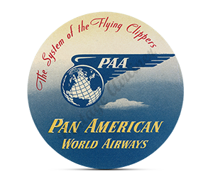 Pan America World Airways Bag Sticker Round Mousepad