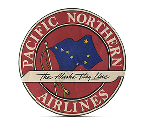 Pacific Northern Airlines Bag Sticker Round Mousepad
