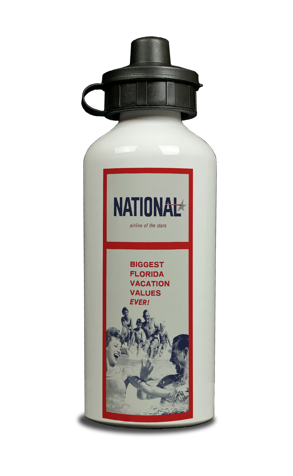 National Airlines Vintage Timetable Cover Aluminum Water Bottle