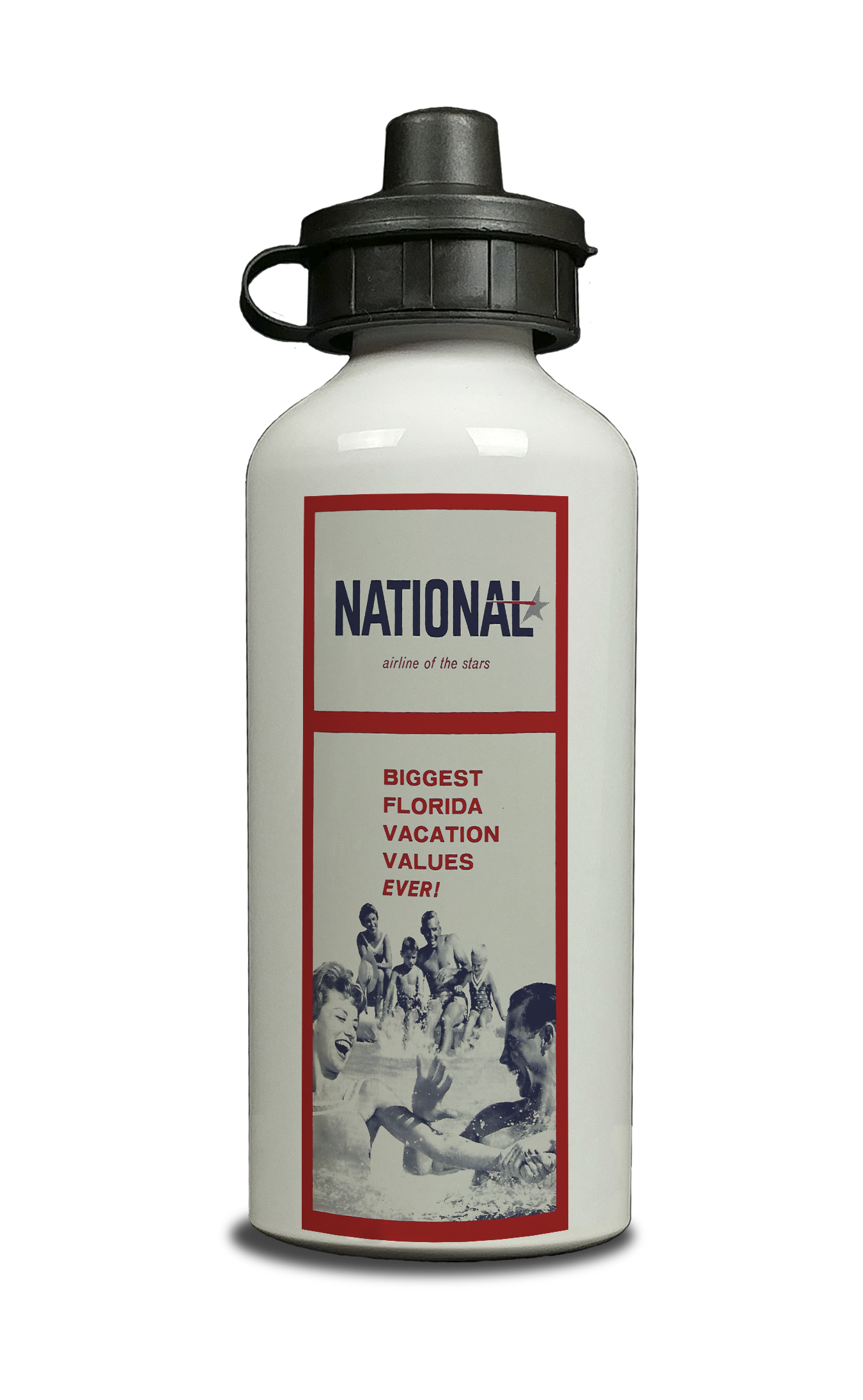 National Airlines Vintage Timetable Cover Aluminum Water Bottle